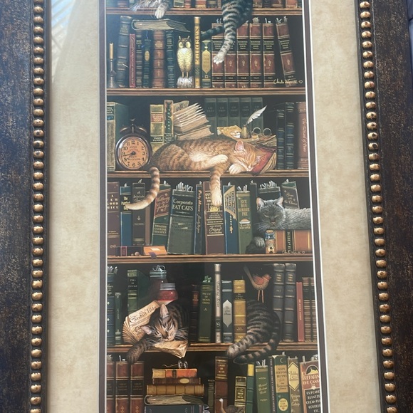 Cat picture in frame